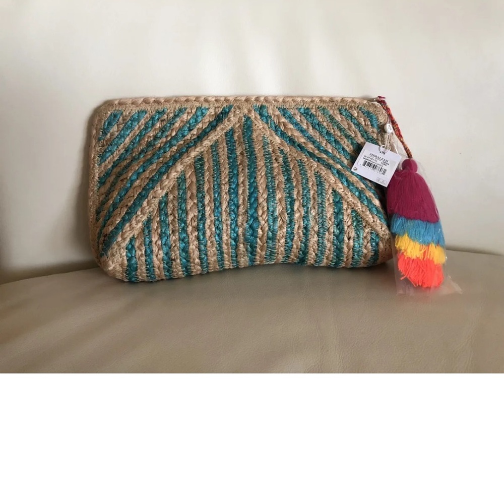 Shiraleah Marinella Clutch Straw With Tassel New With Tags Festival Vacay ready